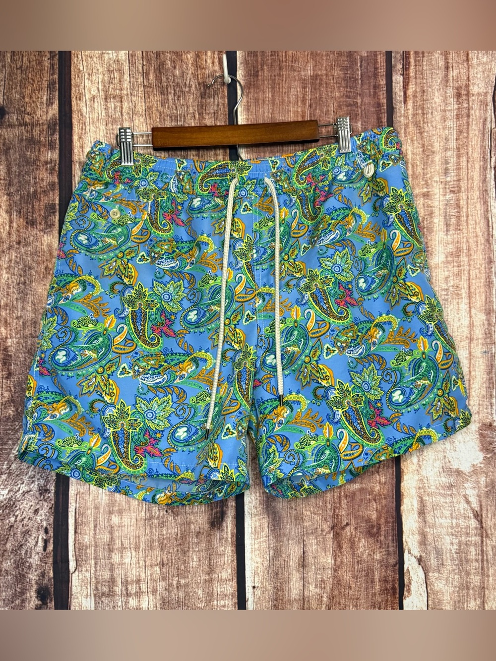 Polo by Ralph Lauren Blue Paisley Swim Trunks